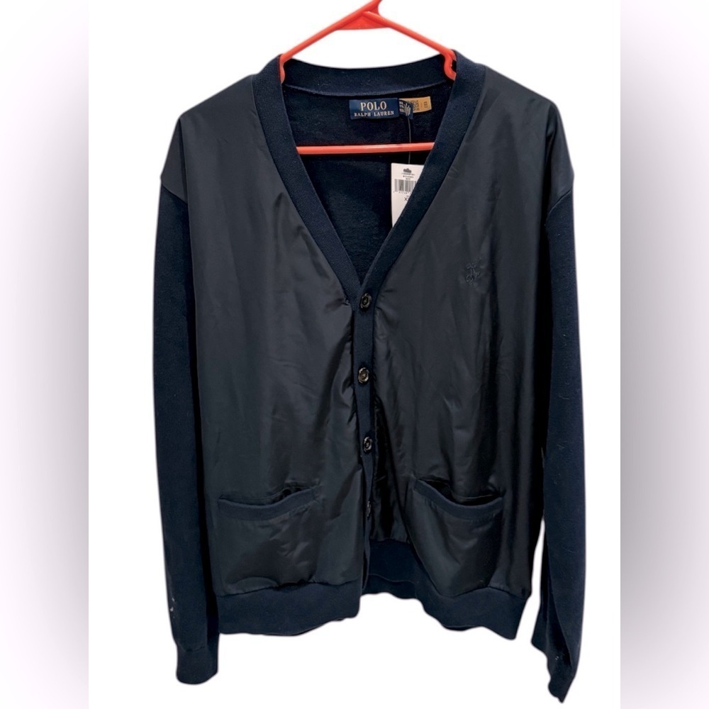 Polo Ralph Lauren Men's Hybrid V-Neck Cardigan Sweater Navy Size XXL New